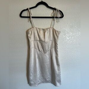 Princess Polly Cream Satin Top